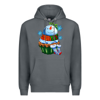 Rock snowman cupcake Premium Hoodie - AdoDesignShop