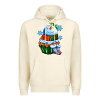 Sandshell snowman cupcake Premium Hoodie - AdoDesignShop