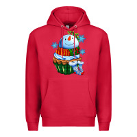 Cardinal snowman cupcake Premium Hoodie - AdoDesignShop