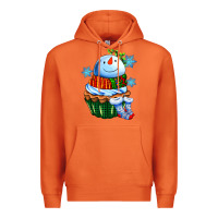 Carrot snowman cupcake Premium Hoodie - AdoDesignShop