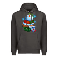 Smoke snowman cupcake Premium Hoodie - AdoDesignShop