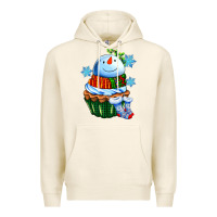 Tofu snowman cupcake Premium Hoodie - AdoDesignShop