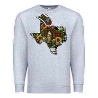Heather Grey christmas texas Premium Sweatshirt - RanaPortraitStore