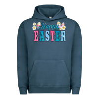Pigment Midnight Navy happy easter eggs Urban Hoodie - AdoDesignShop