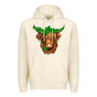 Sandshell St. Patrick’s Day Long Hair Shaggy Cow Premium Hoodie - Jasminsmagicworld