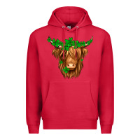 Cardinal St. Patrick’s Day Long Hair Shaggy Cow Premium Hoodie - Jasminsmagicworld