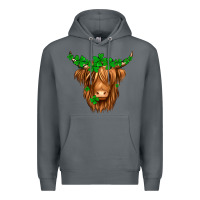 Rock St. Patrick’s Day Long Hair Shaggy Cow Premium Hoodie - Jasminsmagicworld
