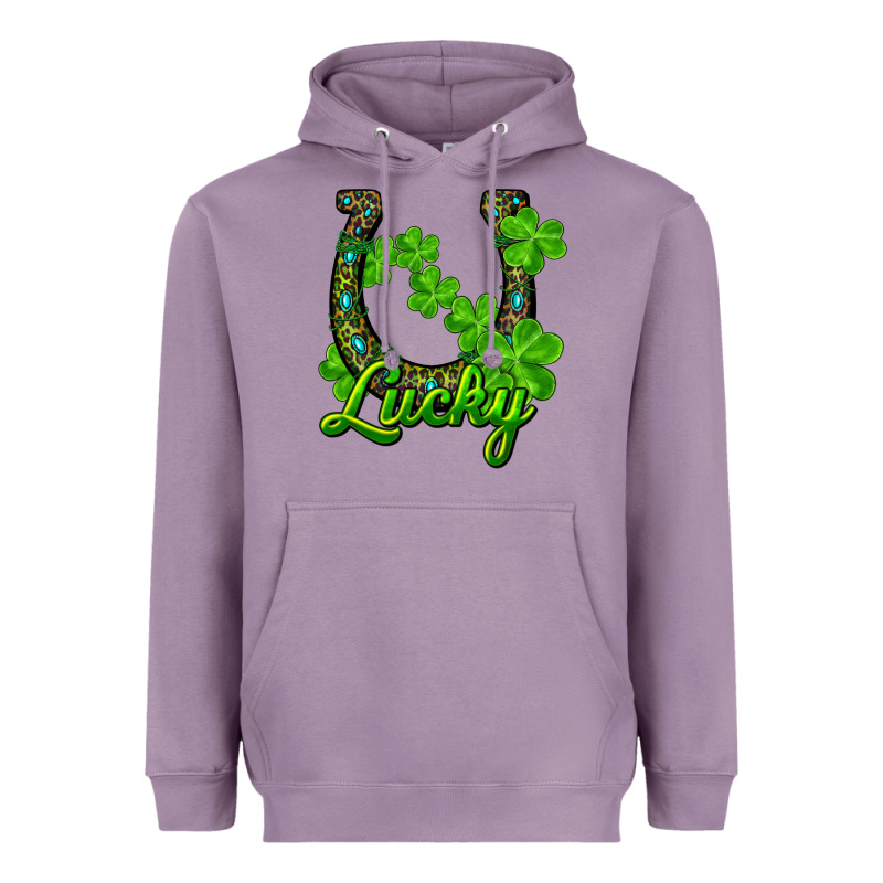 Lucky Shamrock Horseshoe Heavyweight Hoodie by RanaPortraitStore | Teevron