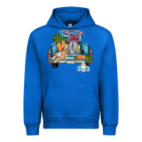 Cobalt easter truck with gnome and rabbit Urban Hoodie - AdoDesignShop