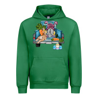 Emerald easter truck with gnome and rabbit Urban Hoodie - AdoDesignShop