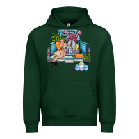 Forest Green easter truck with gnome and rabbit Urban Hoodie - AdoDesignShop