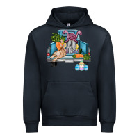 Navy easter truck with gnome and rabbit Urban Hoodie - AdoDesignShop