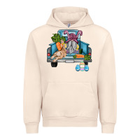 Easter Truck With Gnome And Rabbit Urban Hoodie | Teevron