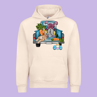 Easter Truck With Gnome And Rabbit Urban Hoodie Designed By Adodesignshop