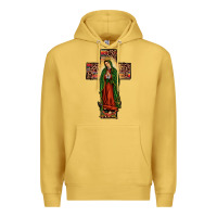 Antique Gold our lady of Guadalupe cross Premium Hoodie - JahusDesignShop