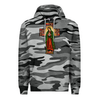 Slate Camo our lady of Guadalupe cross Premium Hoodie - JahusDesignShop