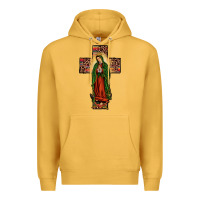 Mustard our lady of Guadalupe cross Premium Hoodie - JahusDesignShop