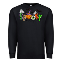 Black halloween spooky Premium Sweatshirt - Zillion Design Studio