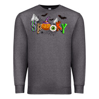 Charcoal Heather halloween spooky Premium Sweatshirt - Zillion Design Studio