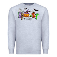Heather Grey halloween spooky Premium Sweatshirt - Zillion Design Studio