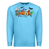 Ocean Blue halloween spooky Premium Sweatshirt - Zillion Design Studio