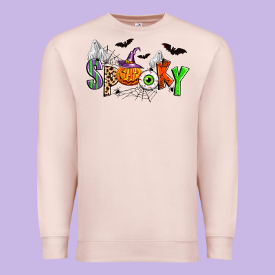 Halloween Spooky Premium Sweatshirt Designed By Zillion Design Studio