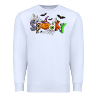 White halloween spooky Premium Sweatshirt - Zillion Design Studio