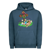 Pigment Midnight Navy religious easter bunny cross Urban Hoodie - AdoDesignShop