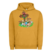 Pigment Peanut Butter religious easter bunny cross Urban Hoodie - AdoDesignShop