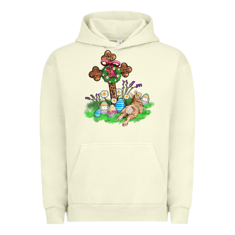 Religious Easter Bunny Cross Urban Hoodie by AdoDesignShop | Teevron