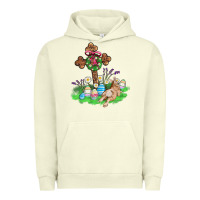 Pigment Pistachio religious easter bunny cross Urban Hoodie - AdoDesignShop