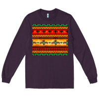 Plum thunderbird bullskull Aztec pattern Long Sleeve Tee - BarkalooDesign
