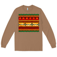 Toasted Coconut thunderbird bullskull Aztec pattern Long Sleeve Tee - BarkalooDesign