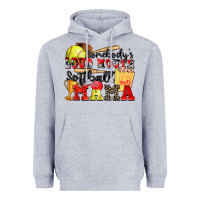 Heather Grey somebody's loud mouth softball mama Heavyweight Hoodie - Zillion Design Studio