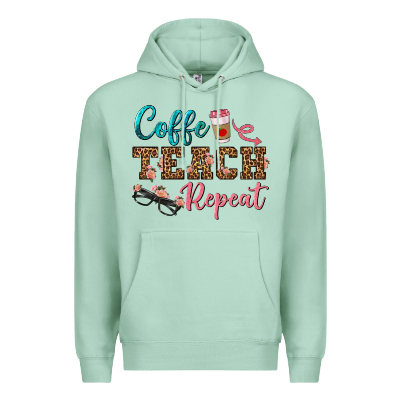 Coffee Teach Repeat Premium Hoodie by BundleAndBundleShop | Teevron