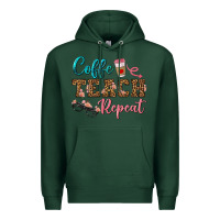 Sports Green coffee teach repeat Premium Hoodie - BundleAndBundleShop