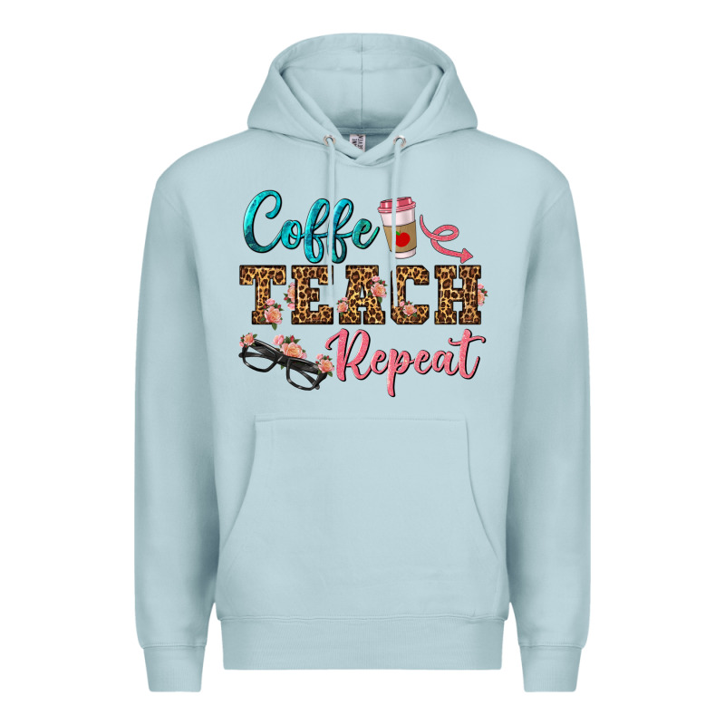 Coffee Teach Repeat Premium Hoodie by BundleAndBundleShop | Teevron