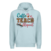 Blue Mist coffee teach repeat Premium Hoodie - BundleAndBundleShop