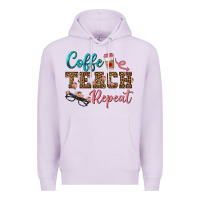 Lilac coffee teach repeat Premium Hoodie - BundleAndBundleShop