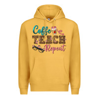 Mustard coffee teach repeat Premium Hoodie - BundleAndBundleShop