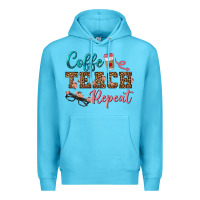 Ocean Blue coffee teach repeat Premium Hoodie - BundleAndBundleShop