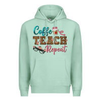 Seafoam coffee teach repeat Premium Hoodie - BundleAndBundleShop