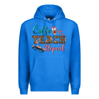 True Royal coffee teach repeat Premium Hoodie - BundleAndBundleShop