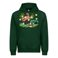 Forest Green easter truck with bunny Urban Hoodie - AdoDesignShop