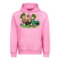 Fuchsia Pink easter truck with bunny Urban Hoodie - AdoDesignShop