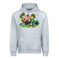 Heather Grey easter truck with bunny Urban Hoodie - AdoDesignShop