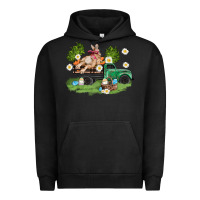 Pigment Black easter truck with bunny Urban Hoodie - AdoDesignShop