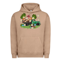 Pigment Burro easter truck with bunny Urban Hoodie - AdoDesignShop