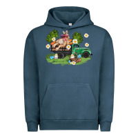 Pigment Midnight Navy easter truck with bunny Urban Hoodie - AdoDesignShop