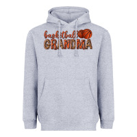 Heather Grey basketball grandma with leopard Heavyweight Hoodie - texasbilliewilder